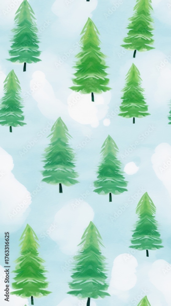 Fototapeta premium White christmas backgrounds plant green.