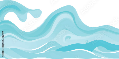 Abstract Water Landscape with Light Blue Hues Calm and Minimalist Design