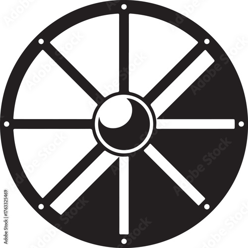 Vintage Wheel Icon Design