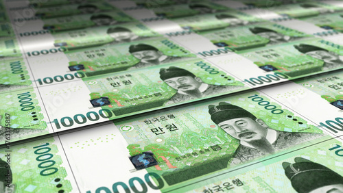 South Korea 10000 Won money banknotes