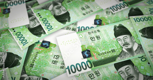 South Korea 10000 Won money banknotes