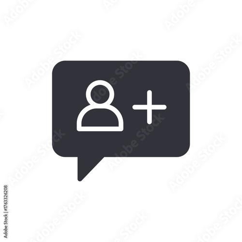 Invite New Contacts Icon New Friends Solid Symbol