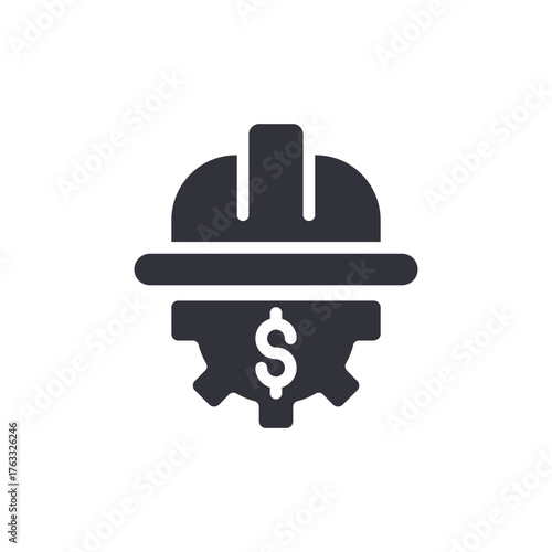 Financial Industry Hardhat Investment Worker Symbol