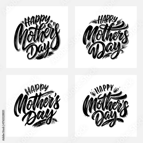 Happy Mother's Day Calligraphy Lettering Design