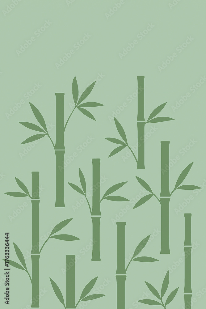 Fototapeta premium bamboo and leaves abstract 