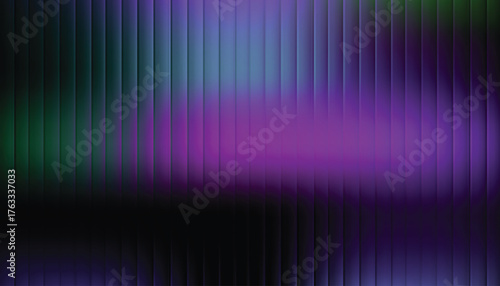 Abstract vertical gradient of purple and green light streaks with soft focus and bokeh effect