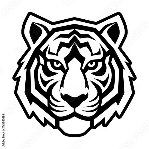 A filled style icon representing a tiger symbol