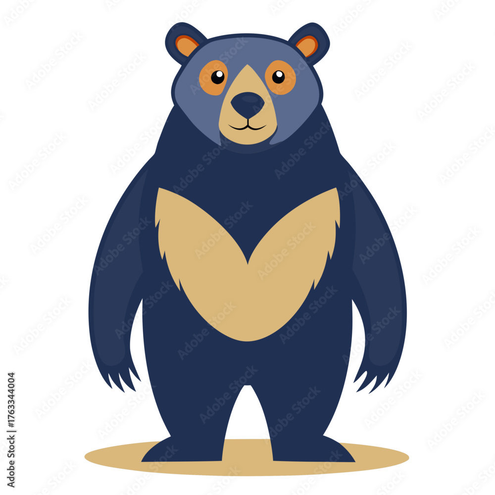 Fototapeta premium Full Body Bear Vector Illustration 