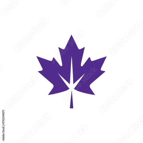 A autumn leaf silhouette style flat and minimal vector icon design illustration on a white background.
