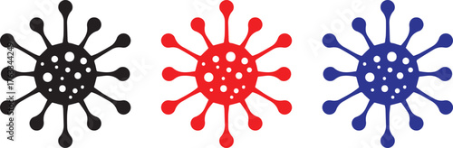 coronavirus, medical illustration, virus, abstract, vector, dynamic, high contrast, minimalist, bold colors