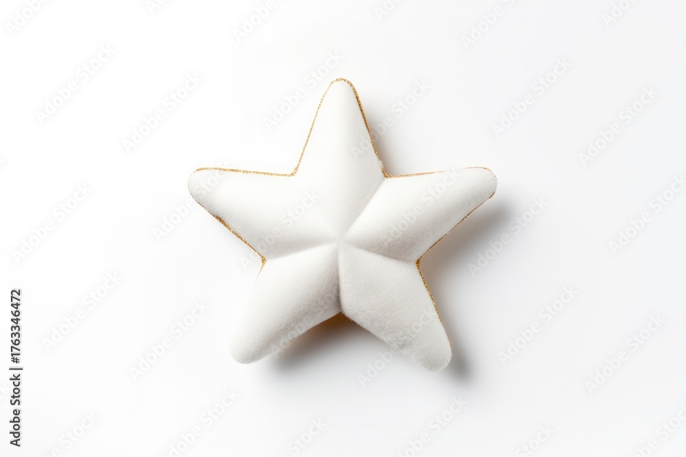 Obraz premium Christmas mini white plush top christmas white background gingerbread.