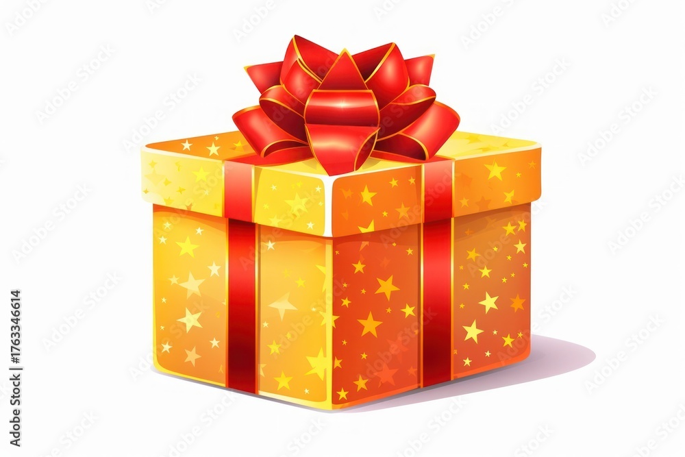 Obraz premium Gift white background celebration anniversary.