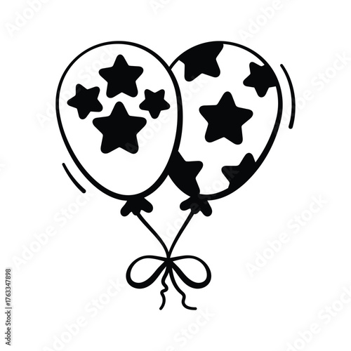 Icon of balloons perfect for birthdays, parties, and events.