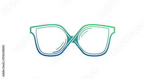 Stylish eyeglasses with a unique design and a modern aesthetic for vision correction.