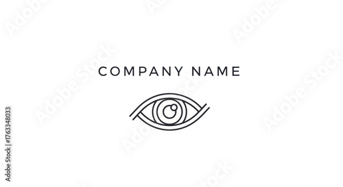 Minimalist Eye Logo Design for Vision-Focused Company Branding.