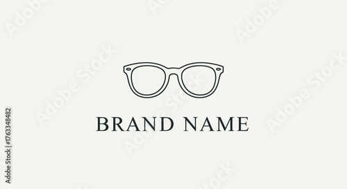 Elegant eyewear logo design with brand name text.