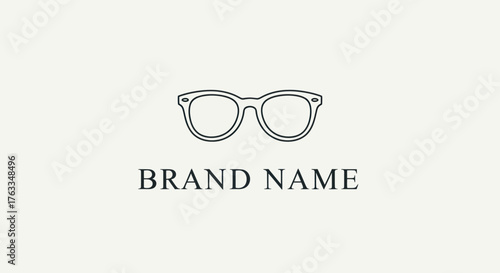 Minimalist Eyeglasses Logo Design for Modern Brand Identity and Vision.