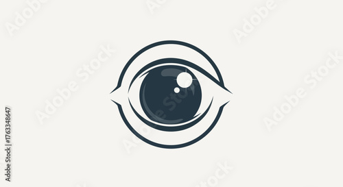 Eye illustration representing vision and perception with a detailed focus.