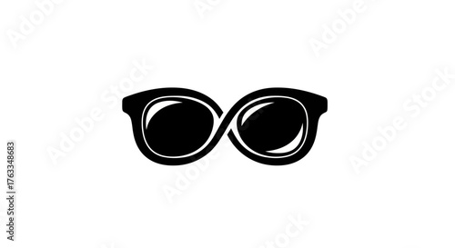 Stylish Infinity Symbol Sunglasses Black and White Minimalist Design.