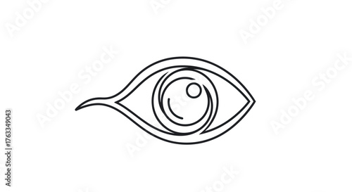 Minimalist Eye Illustration - A Symbol of Vision and Perception.