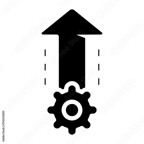 software upgrade glyph icon