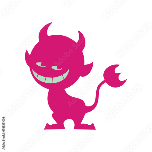 Minimal Vector Silhouette Devil Logo Design Icon – Modern Evil Demon Symbol, Simple Horned Character Emblem for Horror Branding, Halloween, Gothic Art, and Dark Fantasy Identity