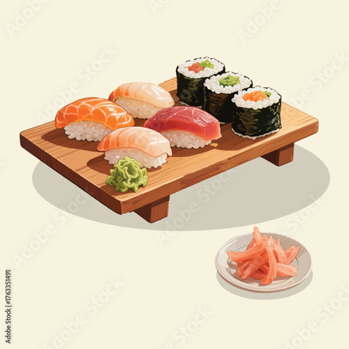 Illustration of a vintage zucchini