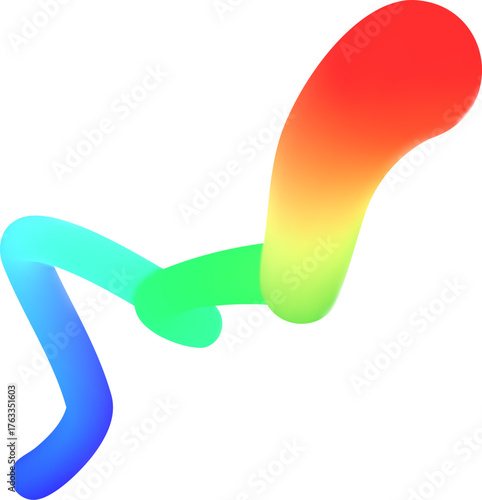 3d Gradient Squiggle