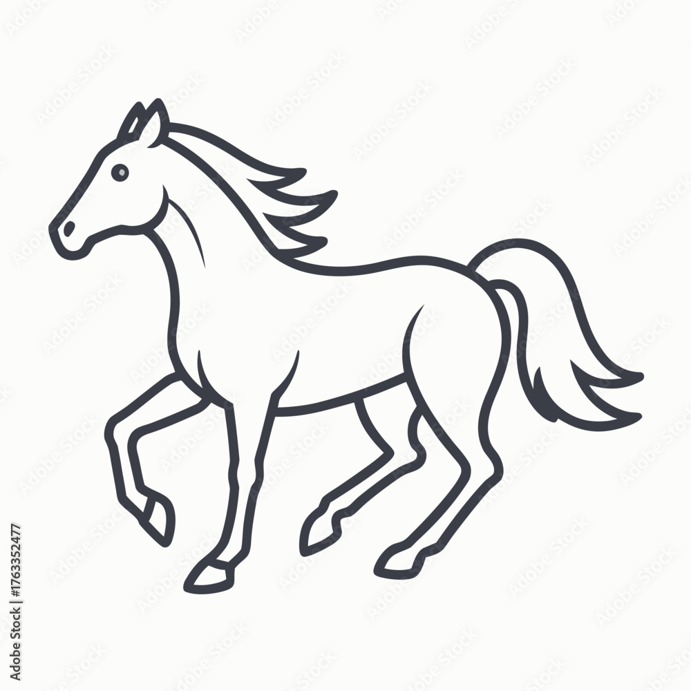 Obraz premium Running Horse Vector Set
