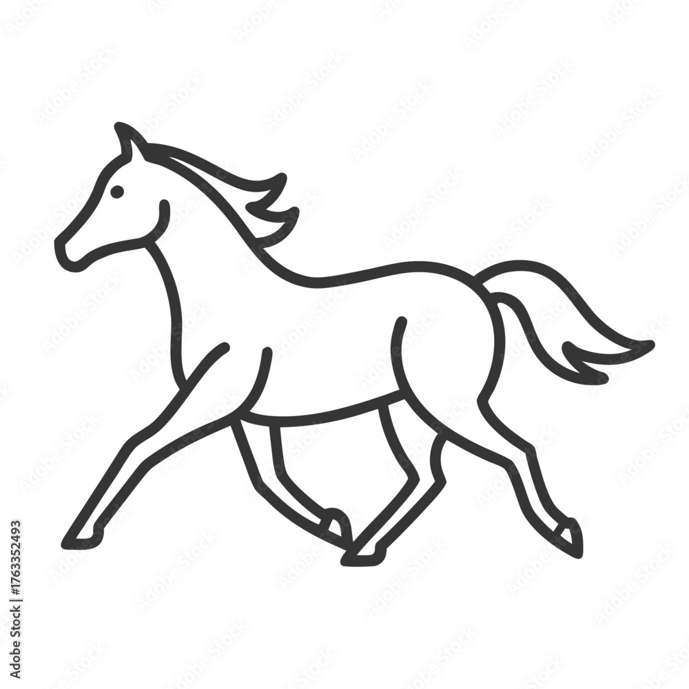 Obraz premium Running Horse Vector Set