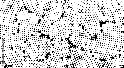 abstract Black halftone background, Retro halftone dot pattern abstract vector background, Abstract grunge halftone dot pattern vector overly , Halftone dots abstract geometric pattern vector 