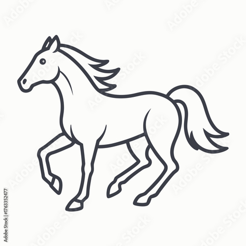 Running Horse Vector Set
