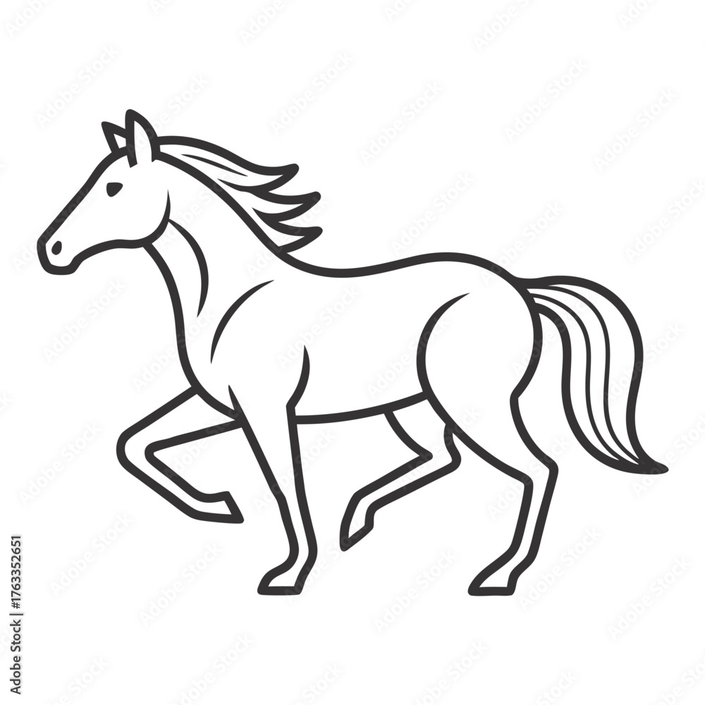 Obraz premium Running Horse Vector Set