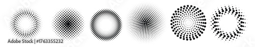 Circle Halftone Point Element. halftone gradient vector. isolate on white background.