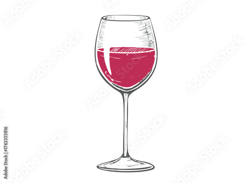 glass of red wine vector