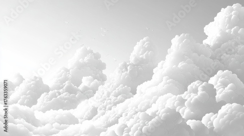 white clouds against white clean sky