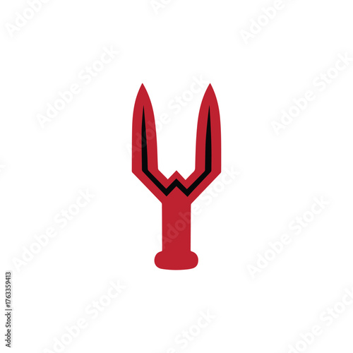 Minimal Vector Silhouette Trident Logo Design Icon – Modern Poseidon Neptune Symbol, Simple Geometric Marine Weapon Emblem for Branding, Sports, and Luxury Identity