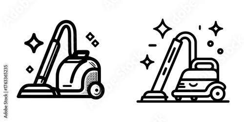 The carpet cleaning icon, in a flat modern style, comes in white and black colors and is suitable for web, mobile, and UI design, as part of a broader carpet cleaning icon set