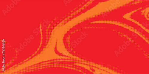 Dots halftone orange color pattern gradient texture with technology digital background. Dots pop art comics with summer background. vector ilustration