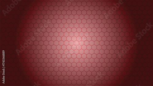 Abstract red hexagon background geometric pattern with honeycomb shapes vector illustration for graphic design
