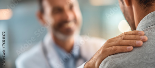 Doctor offers support to patient during consultation in a medical office