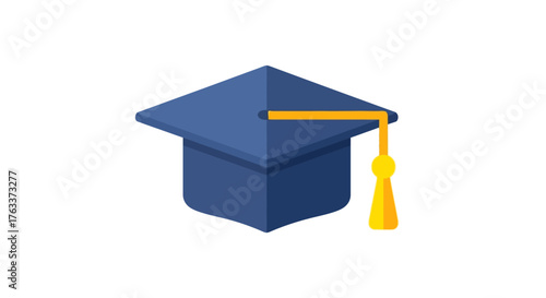 Academic Graduation Cap Symbolizing Education Achievement and Success.
