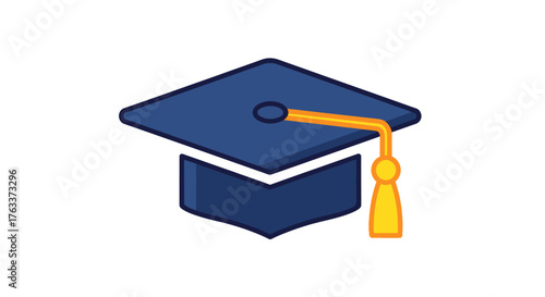 Academic Graduation Cap Symbolizing Education and Achievement.