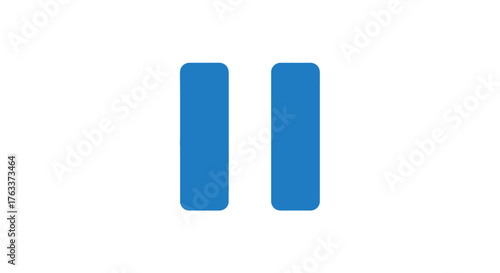 Blue Pause Symbol - A Universal Sign for Interruption and Control.