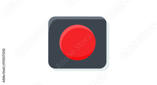Red Record Button Icon on Dark Gray Square. Free Download Red Record Button Icon on Dark Gray Square. - GFXLoad