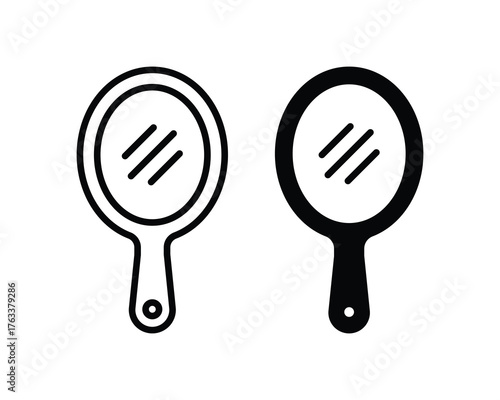 Cuadro en lienzo Hand mirror icon. Mirror set icon. Vector illustration