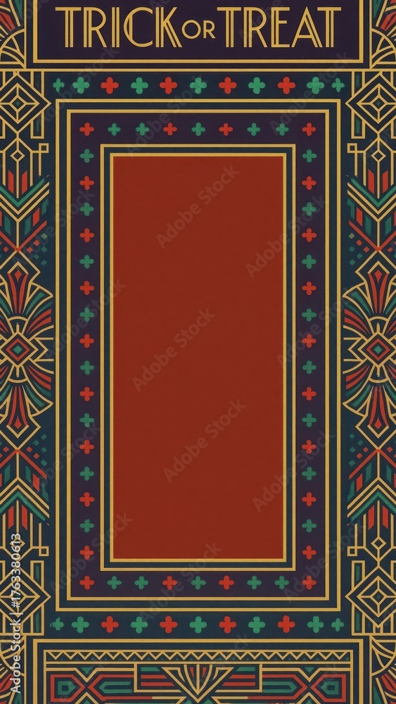 Obraz premium Art Deco Halloween mobile wallpaper