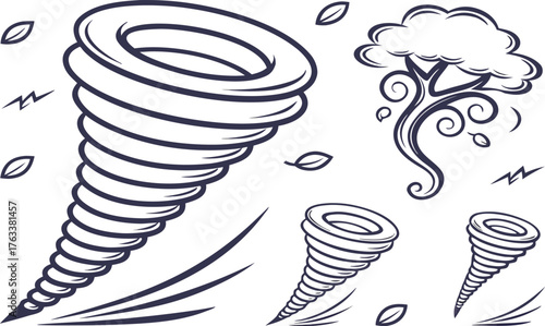 Abstract vector illustration of a sweet chocolate drink cup icon with a spiral design