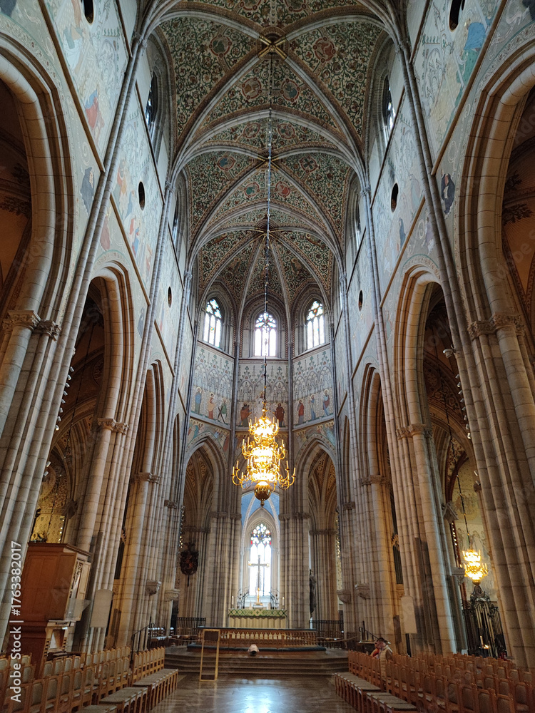 Fototapeta premium cathedral in Uppsala town in Sweden
