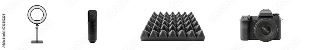 Fototapeta premium Vlogger, Streamer Equipment Set